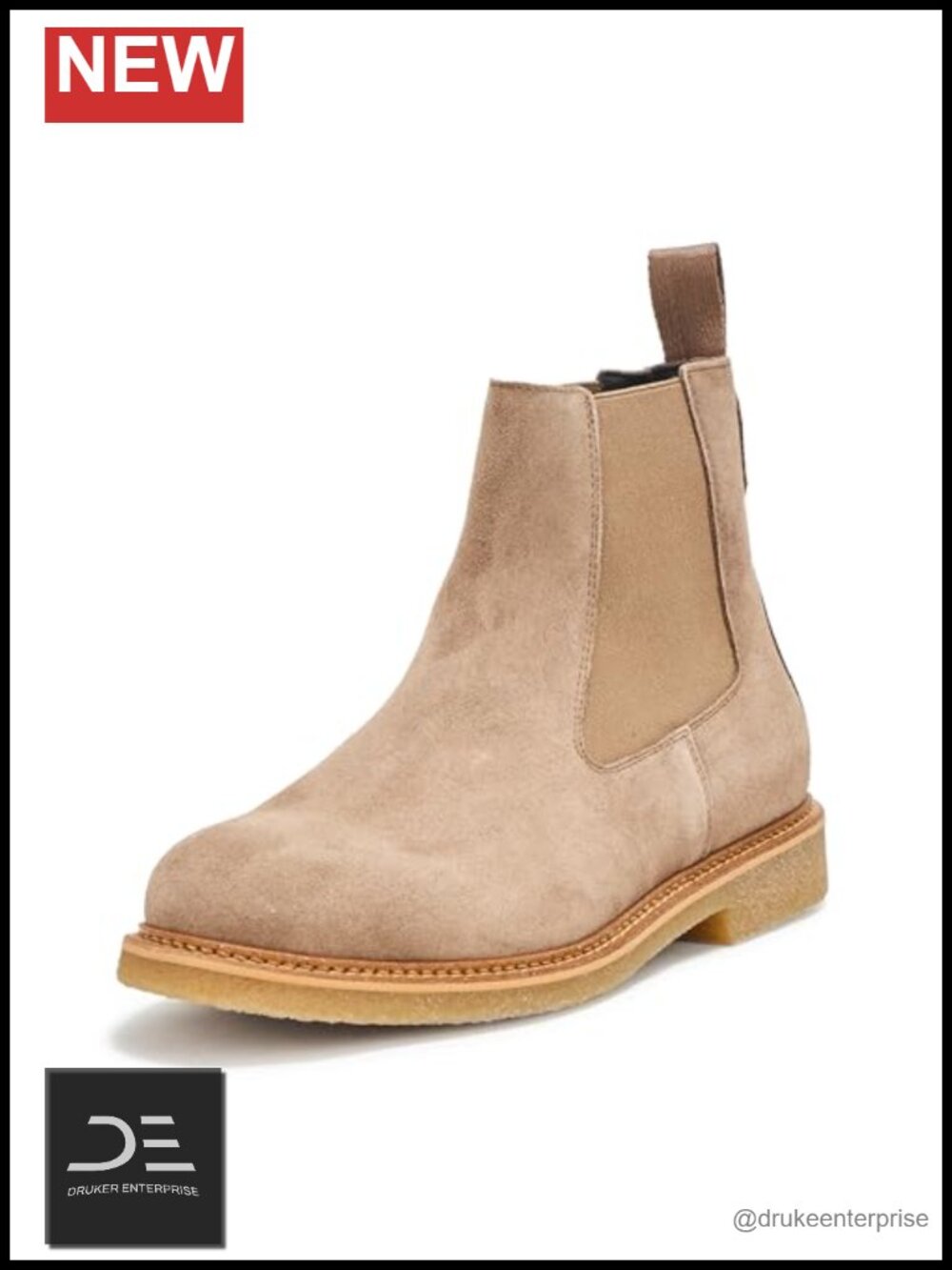 BOSS Kobe Suede Chelsea Boots Ankle Bootie Round Toe Pull-On Fall Shoes